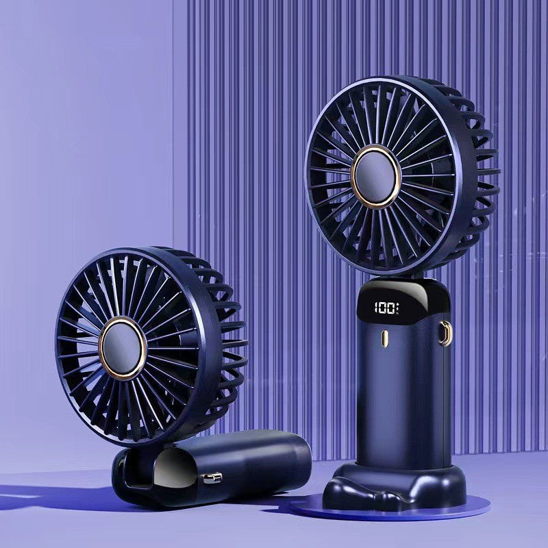 3-in-1 Foldable Neck Fan – LED Display, 5 Speeds, USB Rechargeable