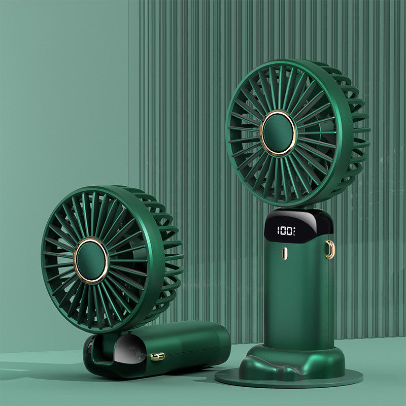 3-in-1 Foldable Neck Fan – LED Display, 5 Speeds, USB Rechargeable